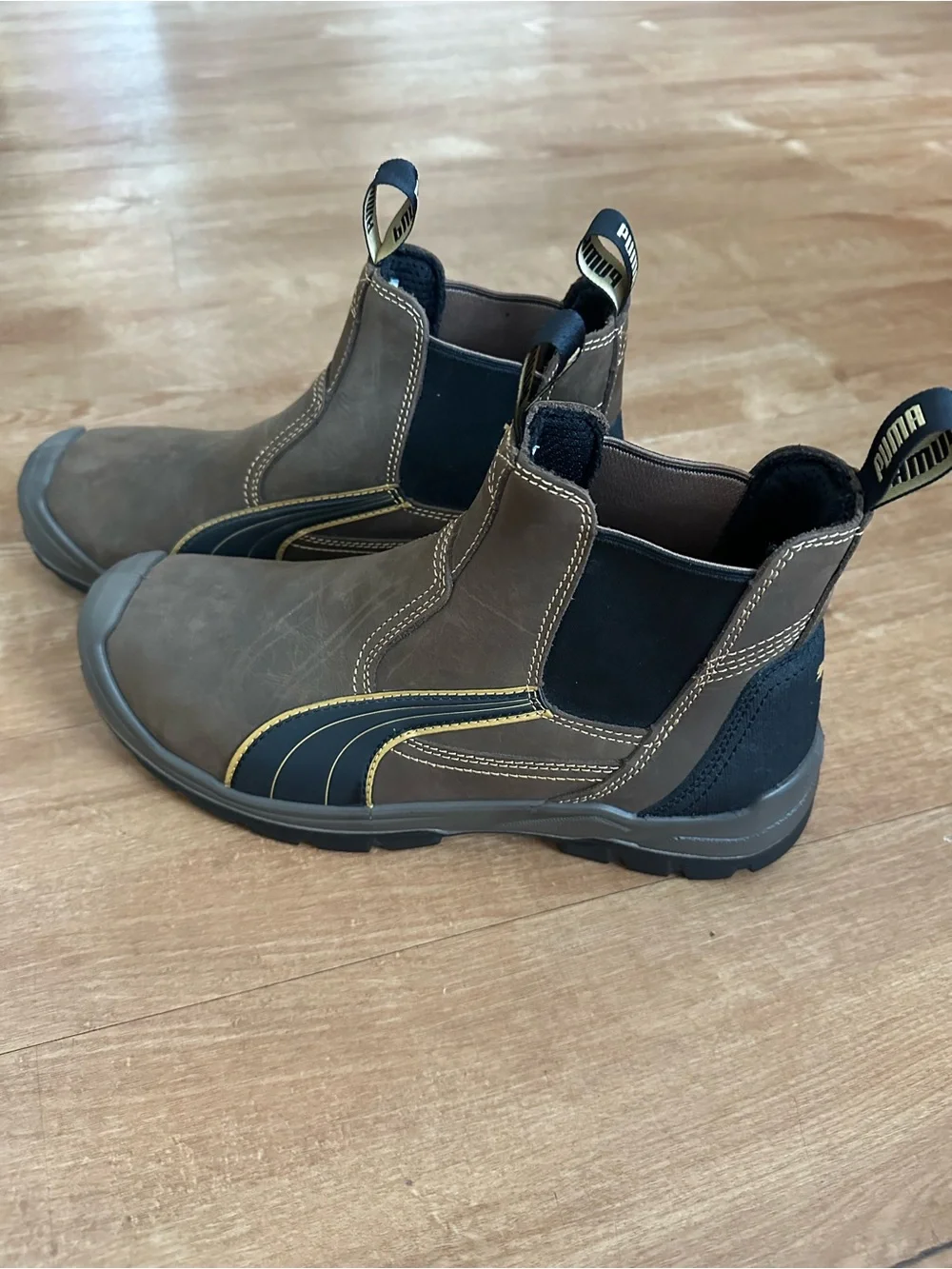 PUMA Safety Tanami Mid Chelsea Work Boots Men's Brown Size 11.5